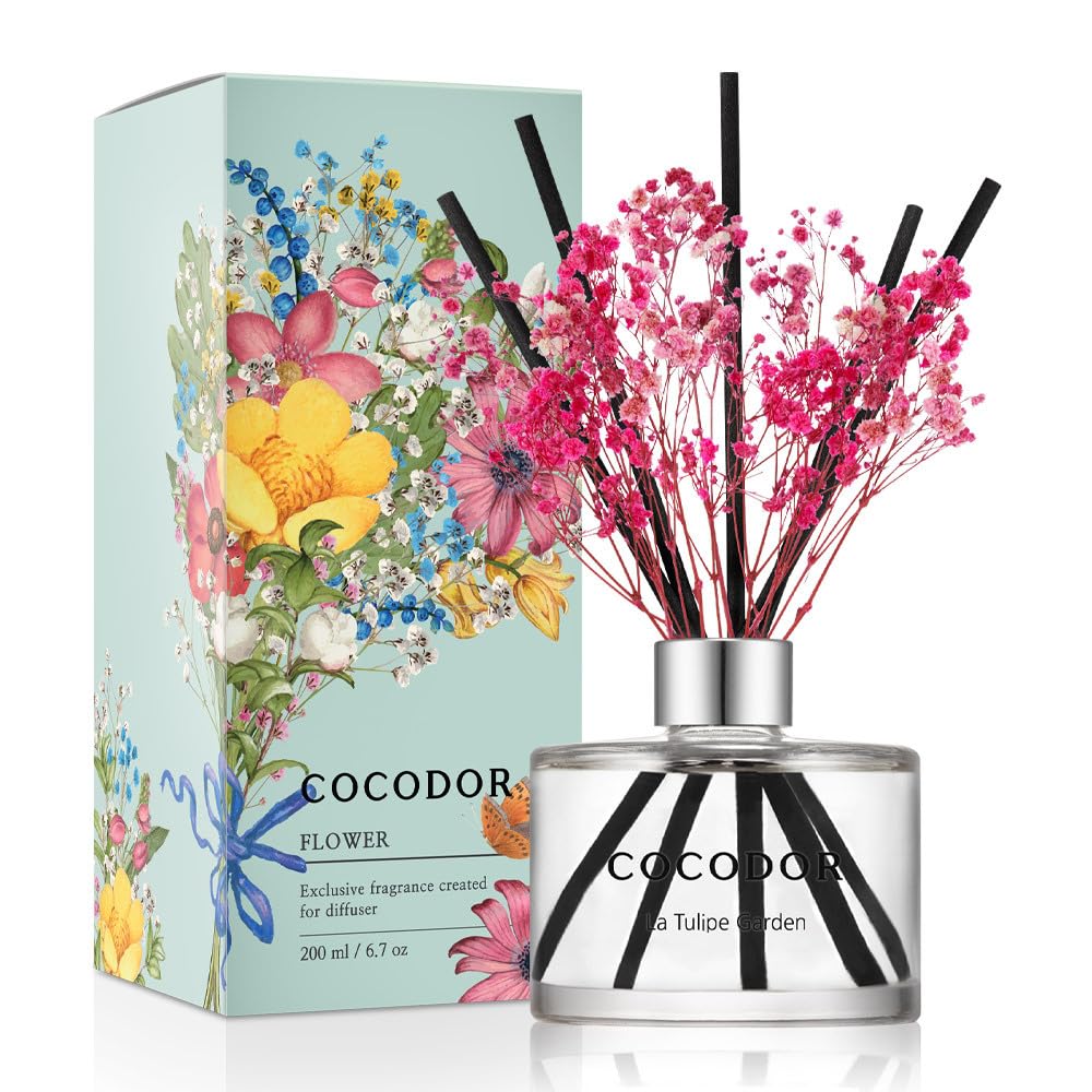COCODOR Lavender Reed Diffuser/Garden Lavender / 6.7oz(200ml) / 1 Pack/Home Decor & Office Decor, Fragrance and Gifts
