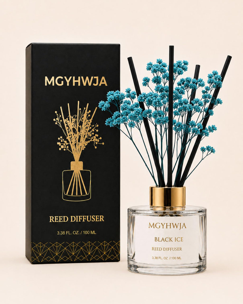 Reed Diffuser Set, 3.38 fl oz Lavender &Eucalyptus Scent Oil