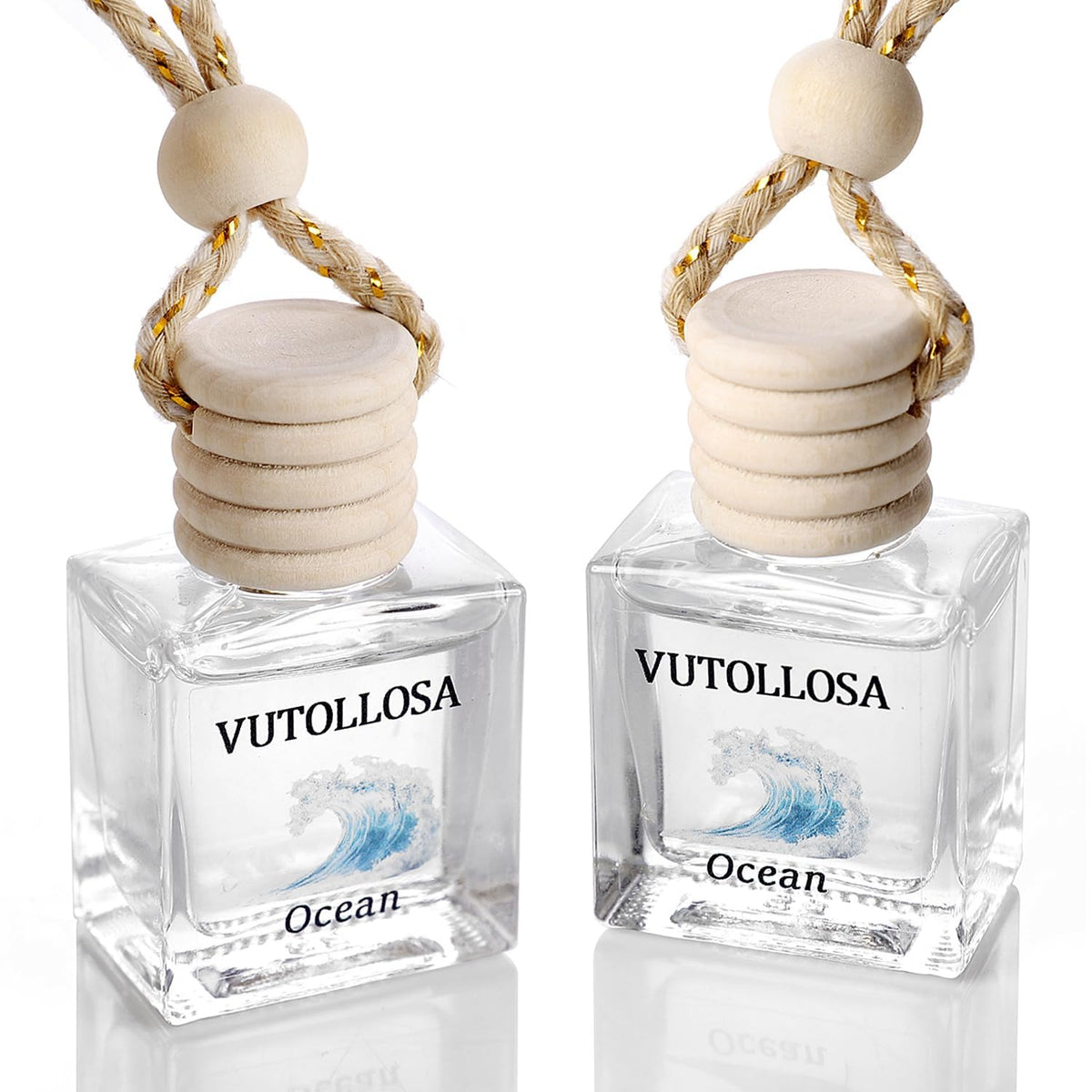 Car Air Freshener Hanging Vanilla 2 Pack,Essential Oils Diffuser Car Scents Decor Air Freshener,Long-Lasting Cute Car Accessories for Women & Men