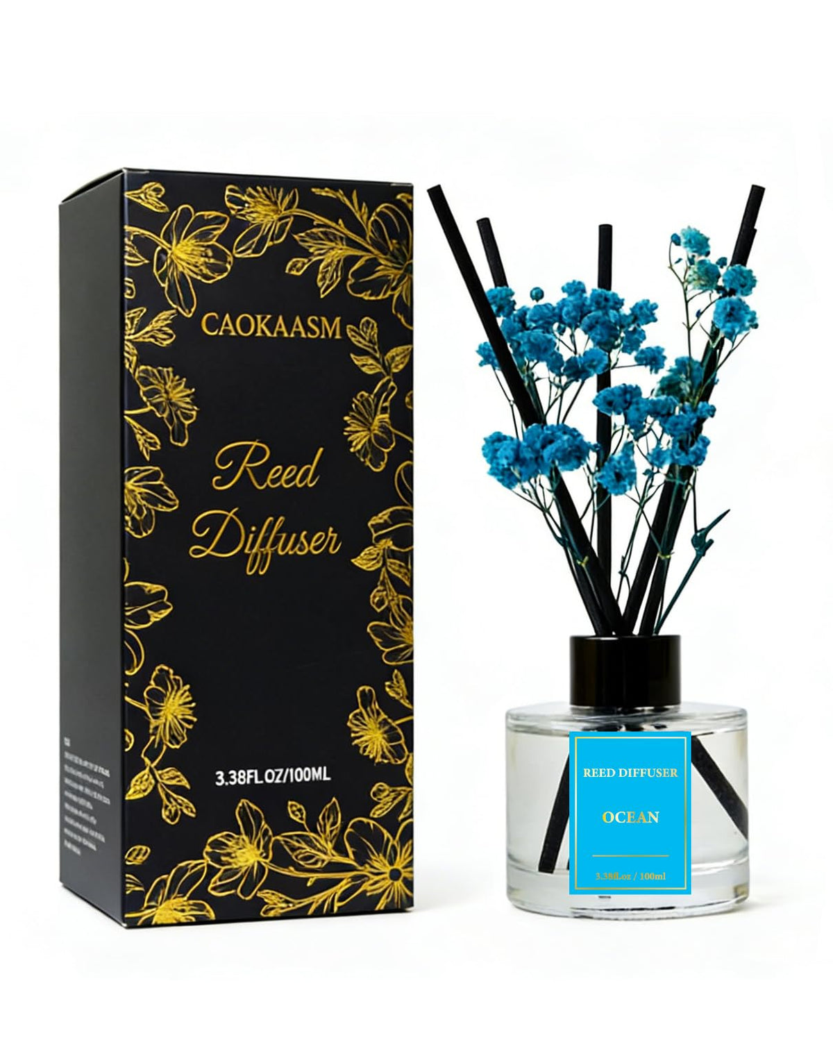 Reed Diffuser Set-Lemon Verbena Scent 3.38 fl oz,Scent Long