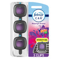 Febreze Car Air Freshener, Odor-Fighting Automotive Vent Clip, Mixed Gain Scent, 3 Count