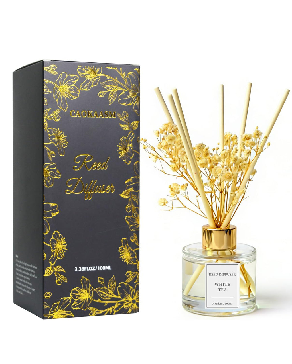 Reed Diffuser Set-Lemon Verbena Scent 3.38 fl oz,Scent Long
