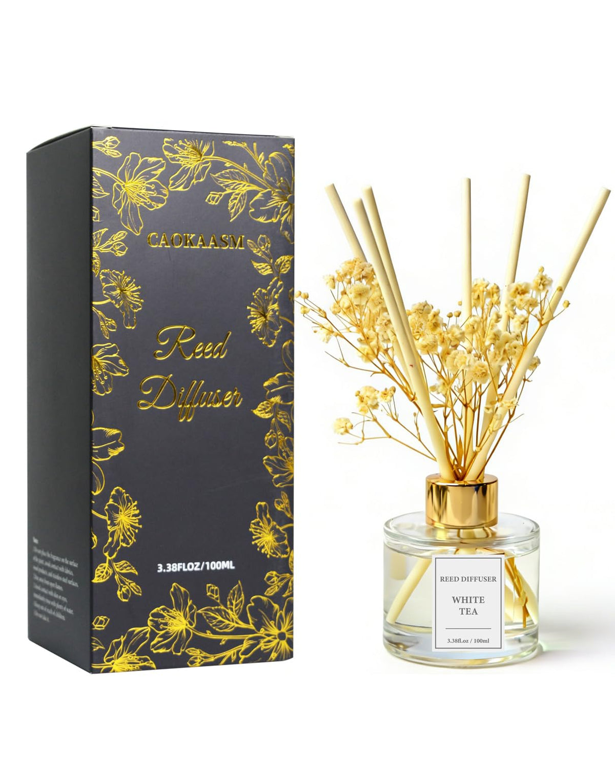 Reed Diffuser Set-Lemon Verbena Scent 3.38 fl oz,Scent Long