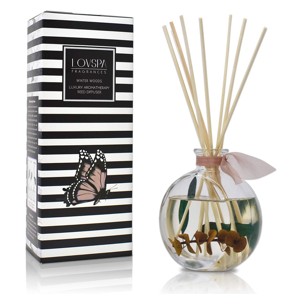 Reed Diffuser Set, Pumpkin Vanilla Chai Scented Oil Diffuser with Sticks, Home Fragrance Accessories for Bathroom Shelf Decor, Aroma Diffusers for Home or Office Fall Decor, USA Made