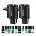 Car Air Freshener Diffuser, Smart Car Air Freshener with 3 Spray Modes, Auto On/Off, Rechargeable Aromatizante para Carro with 10pcs Essential Oil, 5 Scents, Long-Lasting, 2Pack