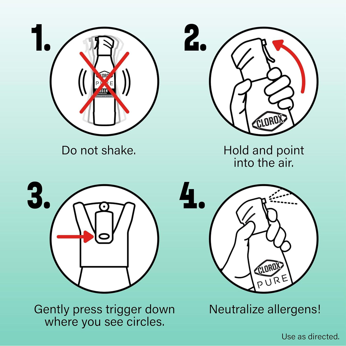 Clorox PURE Allergen Neutralizer Daily Air Spray, Clean Breeze, 8 fl. oz.