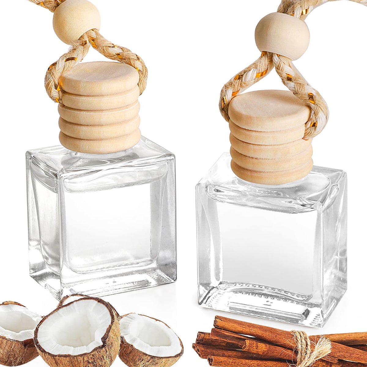 Car Air Freshener Hanging Vanilla 2 Pack,Essential Oils Diffuser Car Scents Decor Air Freshener,Long-Lasting Cute Car Accessories for Women & Men