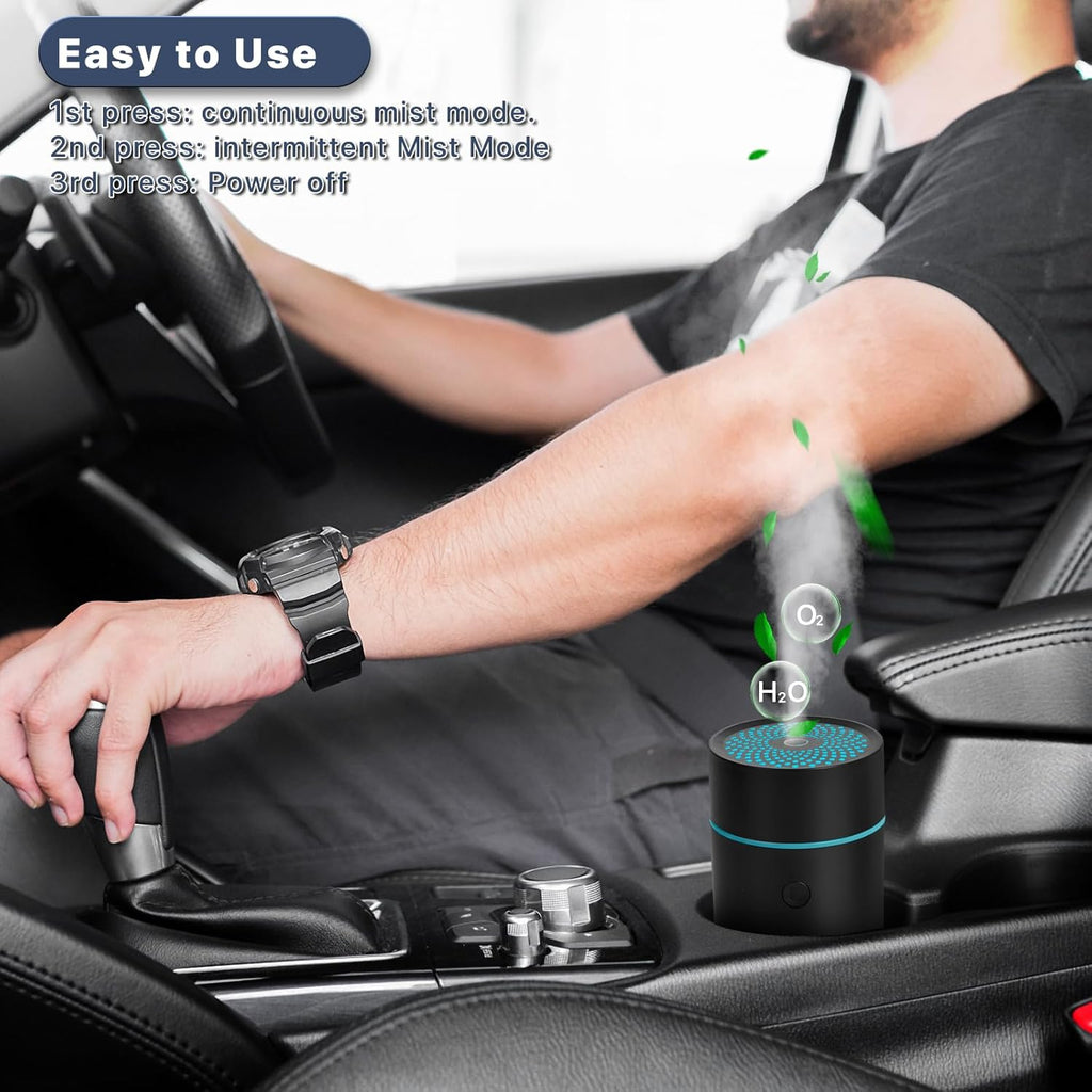 Car Fragrance diffusers, Air fresheners,USB-Powered Mini Ultrasonic Mist Humidifier Oil Diffuser for Vehicle