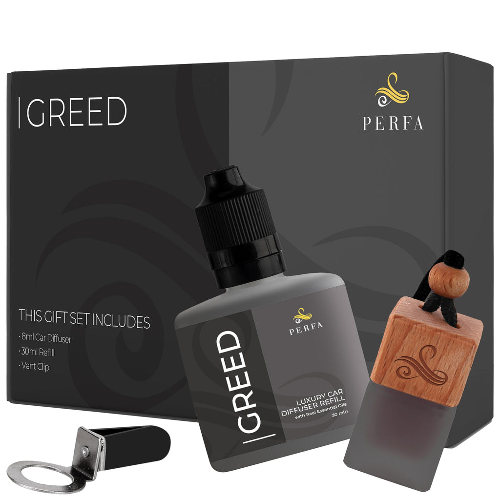 Car Air Freshener for Men - Greed Inspired Perfume Diffuser by Perfa