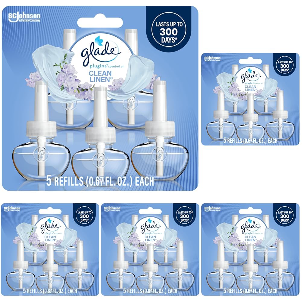 Glade PlugIns Air Freshener Refills, Lavender & Aloe, 5 Count
