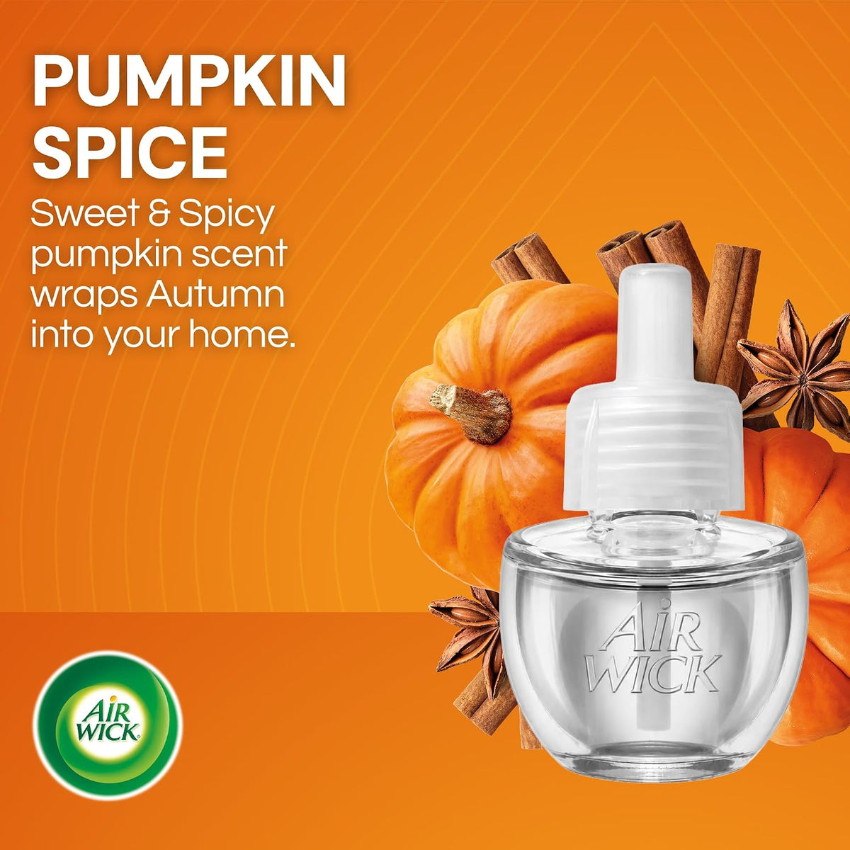 Air Wick Plug In Refills, Pumpkin Spice Air Freshener, 4ct