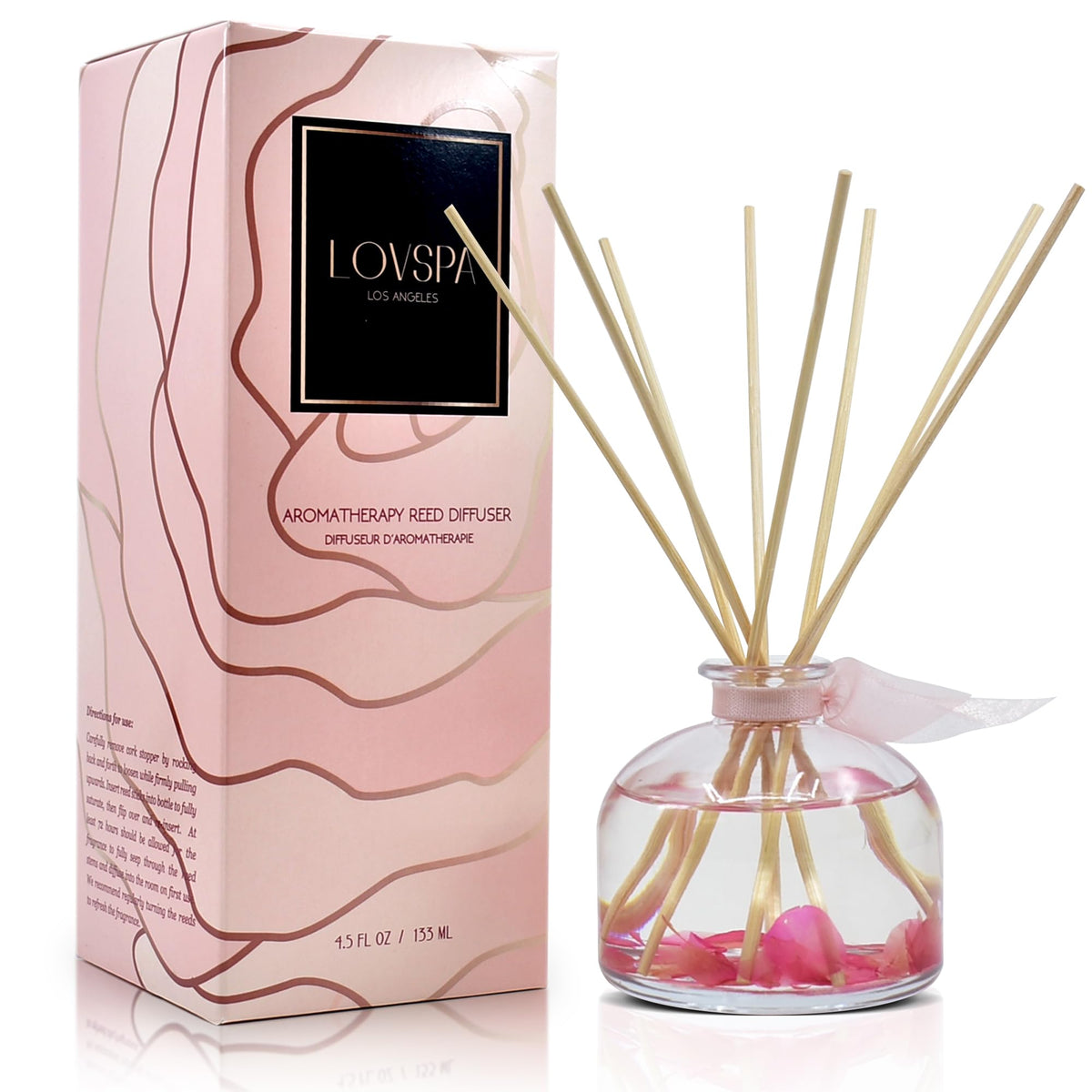 Reed Diffuser Set, Pumpkin Vanilla Chai Scented Oil Diffuser with Sticks, Home Fragrance Accessories for Bathroom Shelf Decor, Aroma Diffusers for Home or Office Fall Decor, USA Made