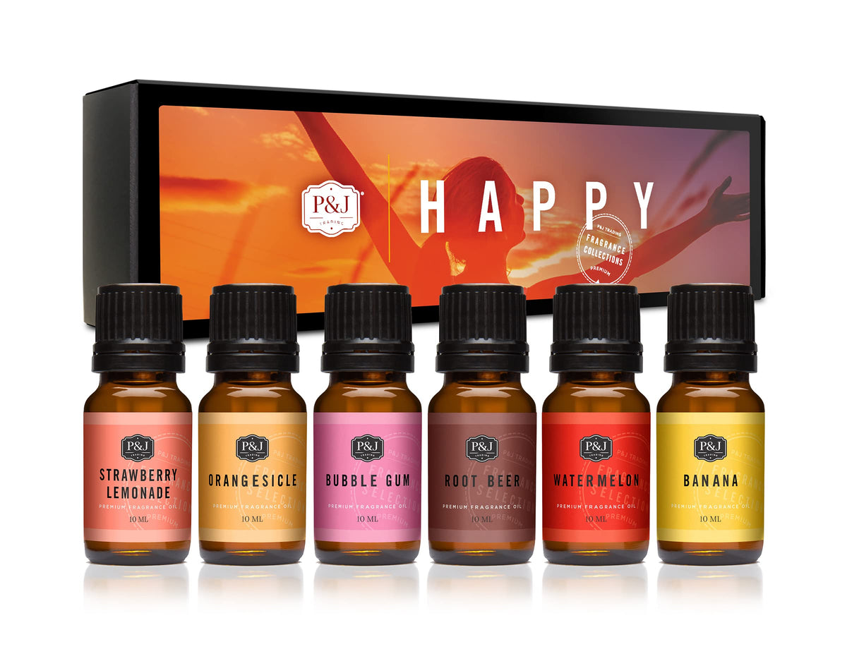 P&J Trading Fragrance Oils for Diffusers for Home Spice Set Fragrance Scents for Candle Making - Soap Making Supplies - Car Diffuser Scents - Essential Home Gift Set - Apple Cider, Cinnamon & More