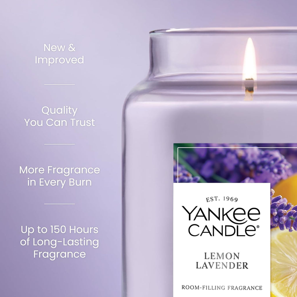 Yankee Candle Lemon Lavender Scented Candle, 22oz Large Jar