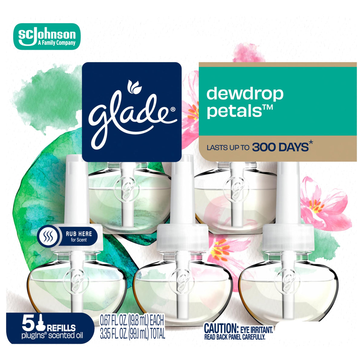 Glade PlugIns Air Freshener Refills, Lavender & Aloe, 5 Count