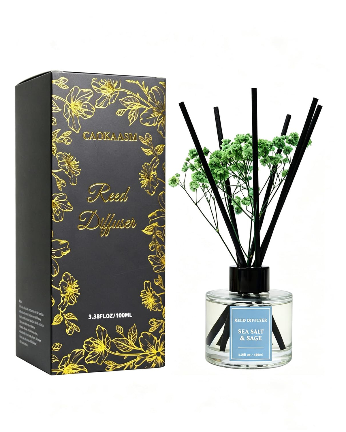 Reed Diffuser Set-Lemon Verbena Scent 3.38 fl oz,Scent Long