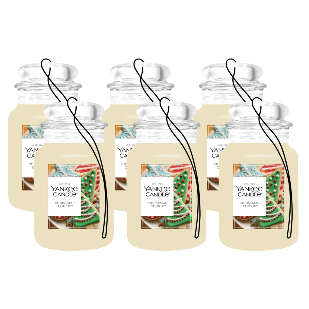 Yankee Candle Classic Paper Car Jar Air Freshener, Hanging Car Freshener, Long Lasting Car Fragrance, Midsummer’s Night (Pack of 6)