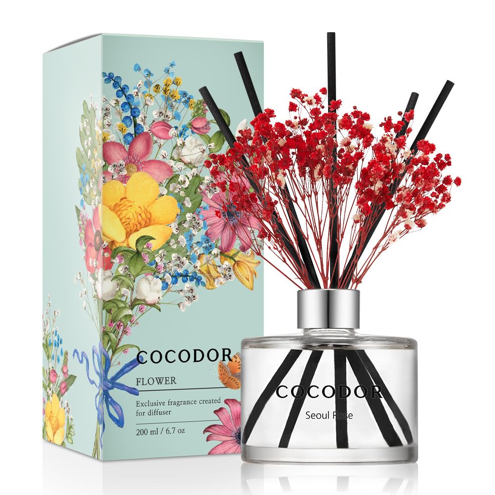 COCODOR Lavender Reed Diffuser/Garden Lavender / 6.7oz(200ml) / 1 Pack/Home Decor & Office Decor, Fragrance and Gifts