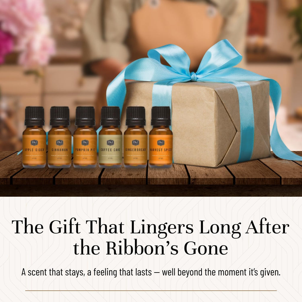 P&J Trading Fragrance Oils for Diffusers for Home Spice Set Fragrance Scents for Candle Making - Soap Making Supplies - Car Diffuser Scents - Essential Home Gift Set - Apple Cider, Cinnamon & More