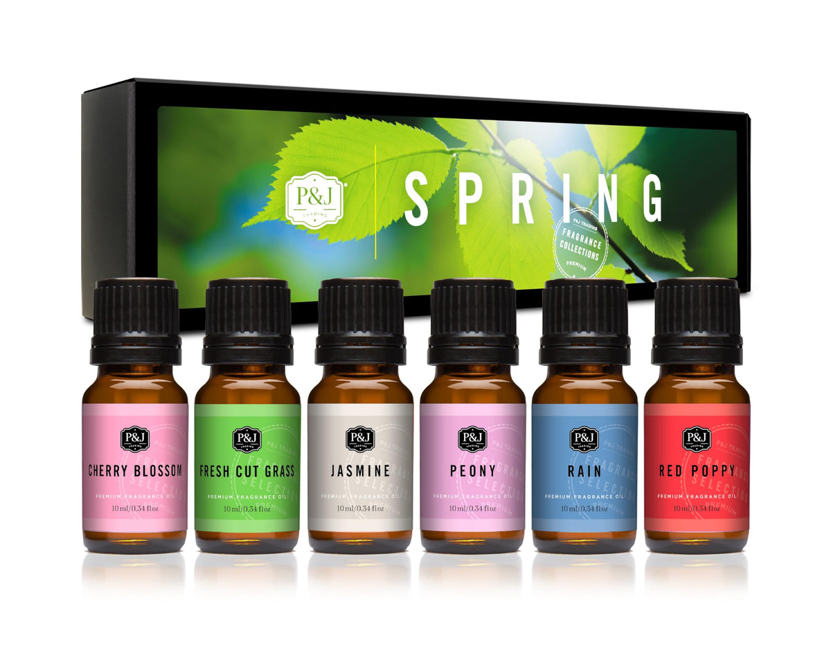 P&J Trading Fragrance Oils for Diffusers for Home Spice Set Fragrance Scents for Candle Making - Soap Making Supplies - Car Diffuser Scents - Essential Home Gift Set - Apple Cider, Cinnamon & More