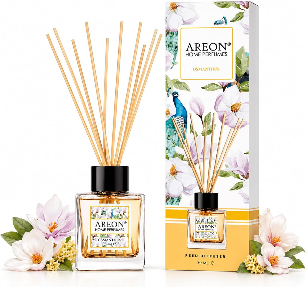 Areon Osmanthus Home Luxury Perfume Reed Diffuser,10 Rattan Reeds,50ml
