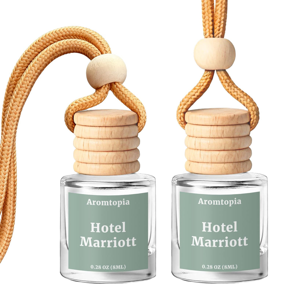 Car Air Fresheners 2 Packs, Aromtopia Pink Beach Essential Oil Freshener for Cars, Cute Hanging Car Fragrance Diffuser for Women & Men, Long-Lasting Car Fragrance Gift