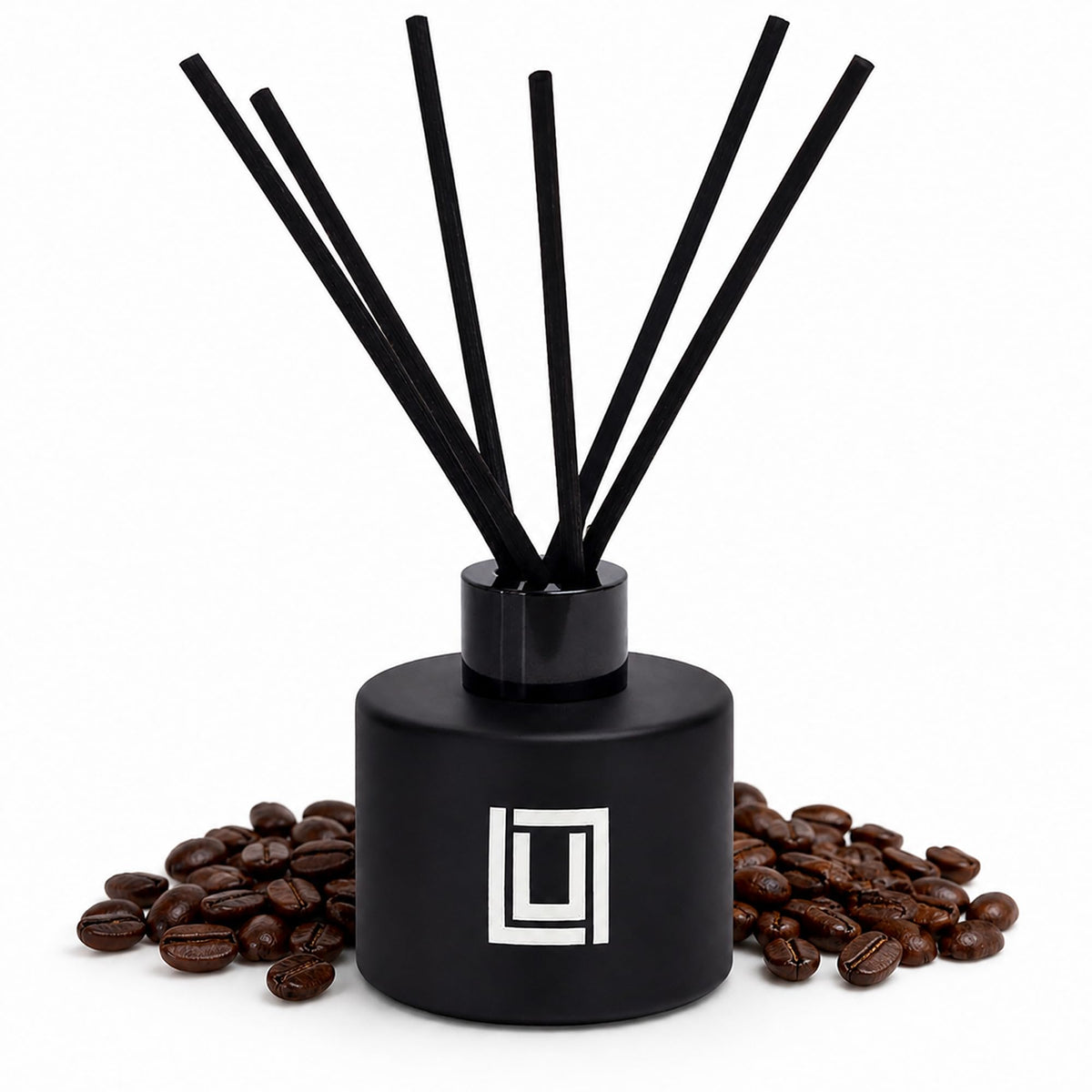 Lulu Candles | Reed Diffuser Set | Jasmine, Oud & Sandalwood | 6 Reed Sticks | Scent Diffuser for Bedroom Bathroom Living Room & Office - 4.2 FL Oz.