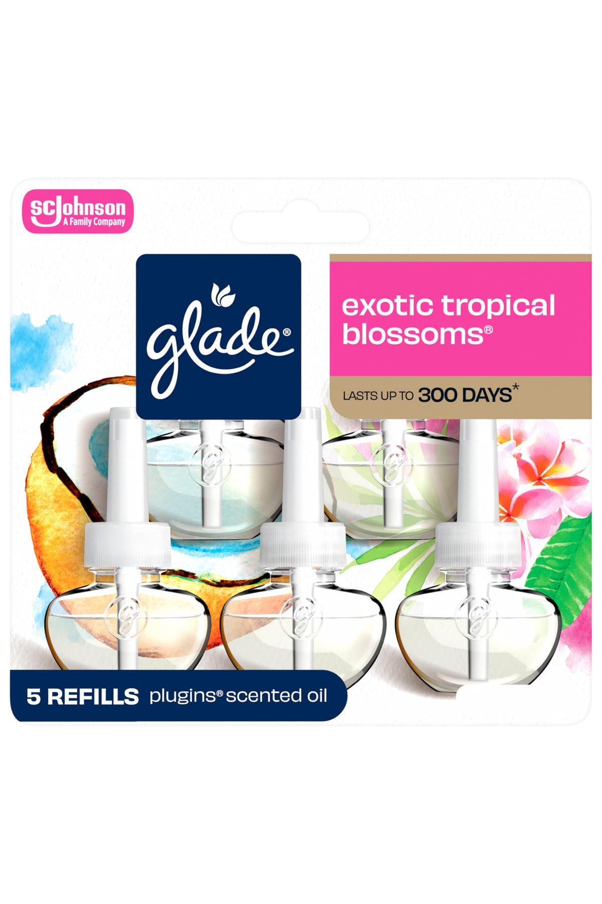 Glade PlugIns Air Freshener Refills, Lavender & Aloe, 5 Count
