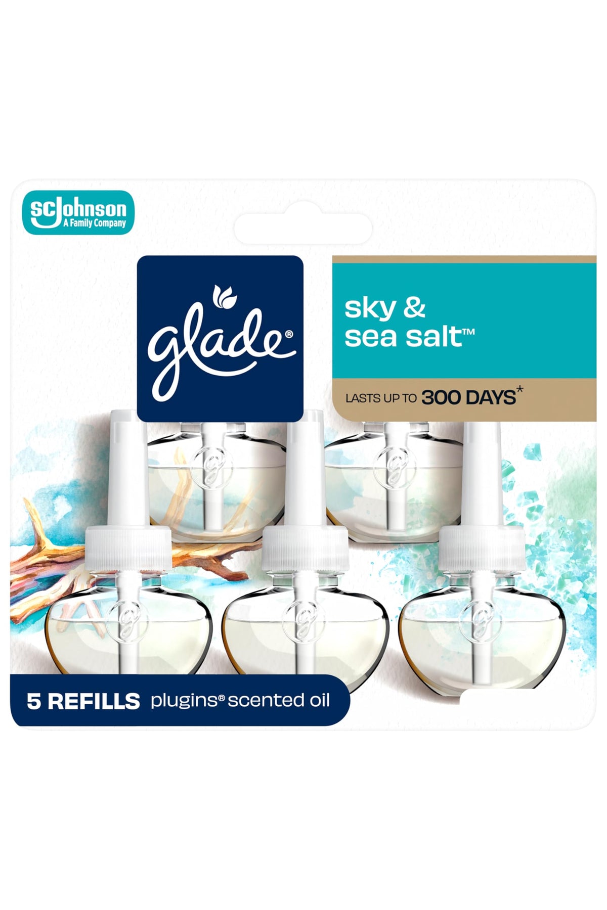 Glade PlugIns Air Freshener Refills, Lavender & Aloe, 5 Count