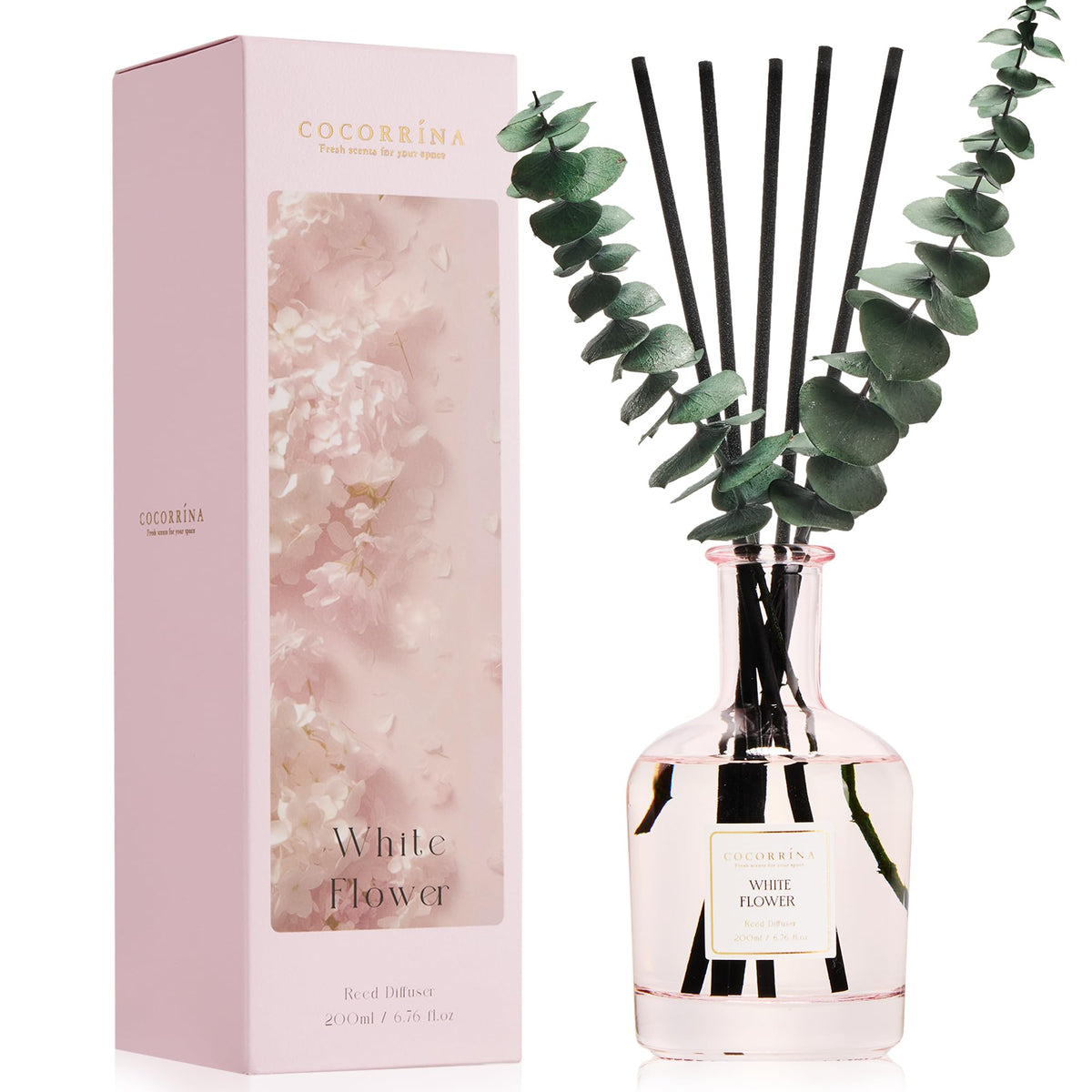 COCORRÍNA Wild Mint & Eucalyptus Reed Diffuser, 6.76 oz