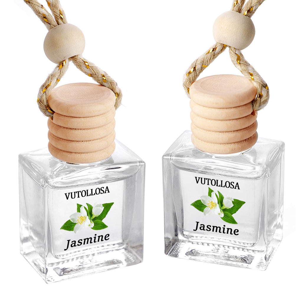 Car Air Freshener Hanging Vanilla 2 Pack,Essential Oils Diffuser Car Scents Decor Air Freshener,Long-Lasting Cute Car Accessories for Women & Men