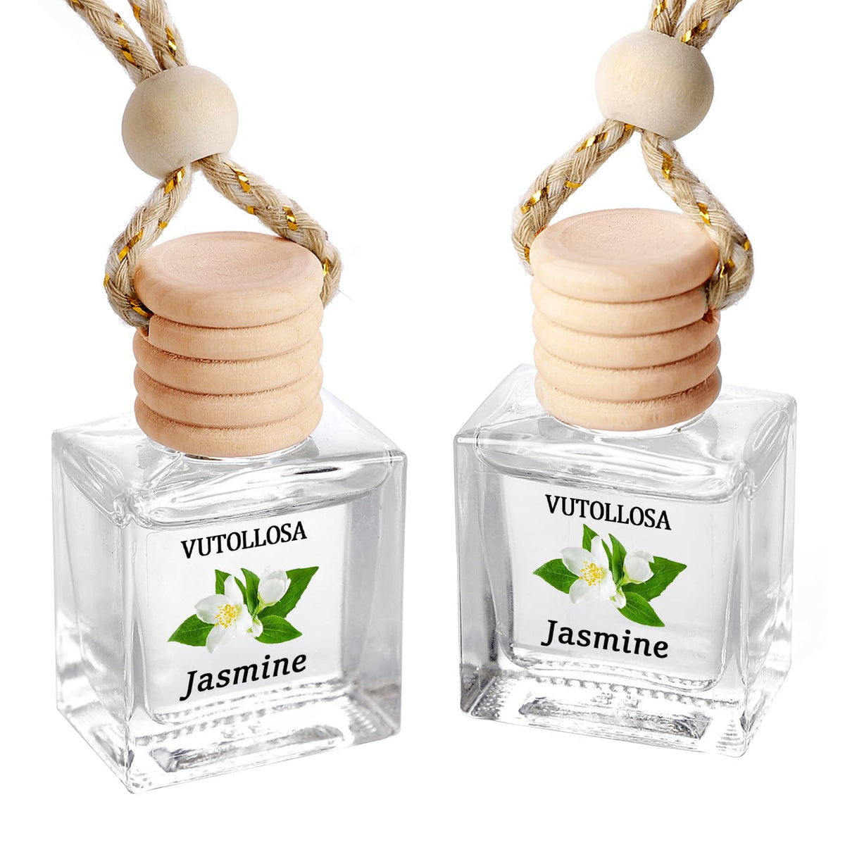 Car Air Freshener Hanging Vanilla 2 Pack,Essential Oils Diffuser Car Scents Decor Air Freshener,Long-Lasting Cute Car Accessories for Women & Men