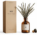 WEALD TRIBE Flower Reed Diffuser Set Vanilla Cinnamon Scent for Bathroom Air Fresheners | 4.0 fl oz Fragrance Oils with Sticks Home Fragrance Defusers | House Bedroom Office Shelf Decor & Gift