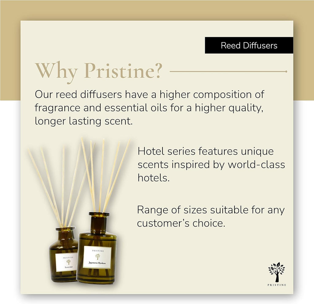 PRISTINE Lily & Jasmine Reed Diffusers for Home & Bathroom | Refreshing Lily of Valley & Jasmine Room Fragrance Reed Diffuser, Oil & Room Diffusers with Reeds Stick Set | Home Fragrance Scent Diffuser