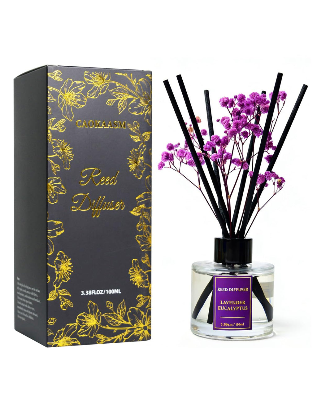 Reed Diffuser Set-Lemon Verbena Scent 3.38 fl oz,Scent Long