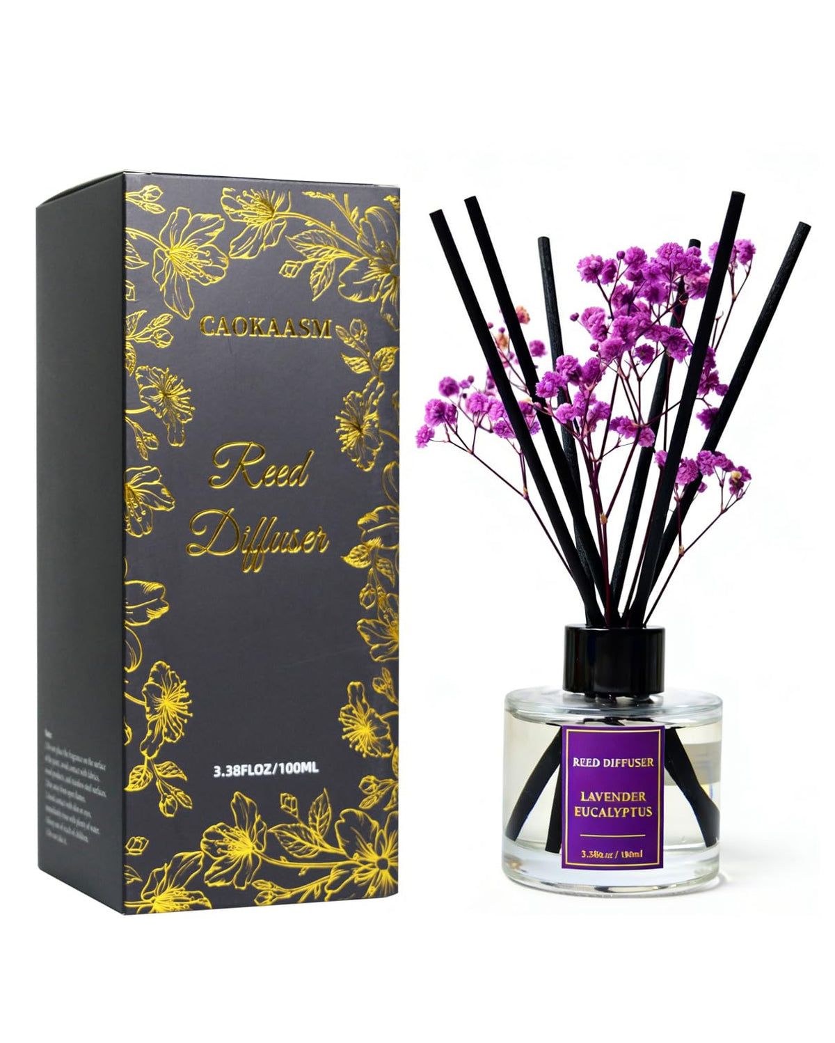 Reed Diffuser Set-Lemon Verbena Scent 3.38 fl oz,Scent Long