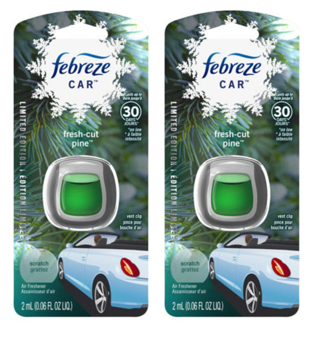 Febreze Car Air Freshener Vent Clip Platinum Ice Scent, .07 oz. Car Vent Clip, Pack of 4