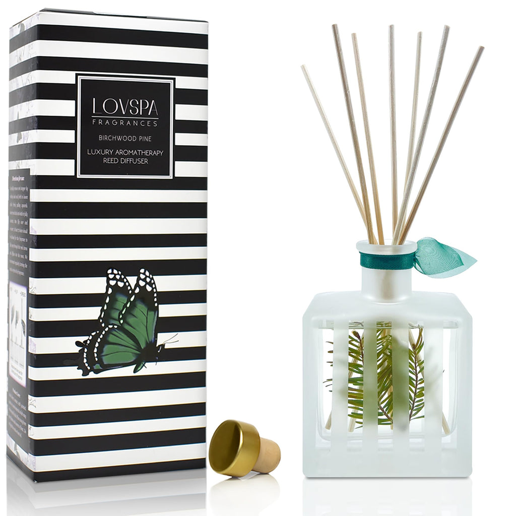 Reed Diffuser Set, Pumpkin Vanilla Chai Scented Oil Diffuser with Sticks, Home Fragrance Accessories for Bathroom Shelf Decor, Aroma Diffusers for Home or Office Fall Decor, USA Made