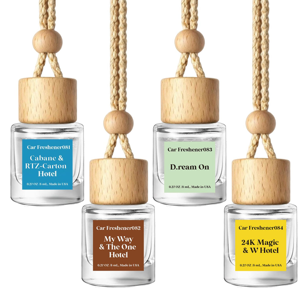 HoogaLife Car Air Freshener Diffuser 2 Pack Hanging Mahogany Teakwood Car Air Freshener for Women 45+ Days Long Lasting Fragrance Made in USA