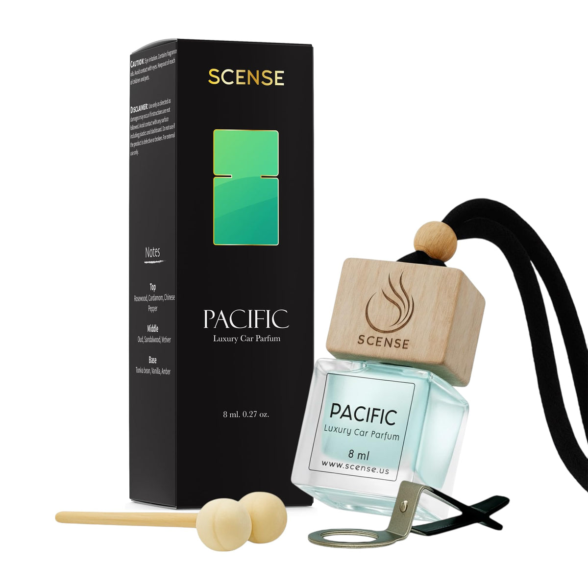 IMAGINE Luxury Car Air Freshener for Men | Perfume Style Car Fragrance Diffuser & Vent Clip | Odor Eliminator Fresh Car Smell Long Lasting Scent Refillable | Premium Car Scent by SCENSE