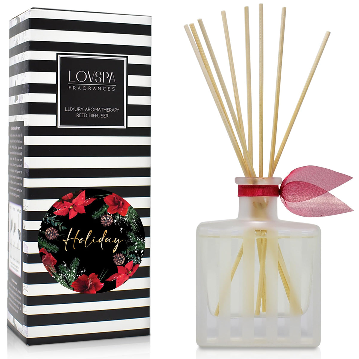 Reed Diffuser Set, Pumpkin Vanilla Chai Scented Oil Diffuser with Sticks, Home Fragrance Accessories for Bathroom Shelf Decor, Aroma Diffusers for Home or Office Fall Decor, USA Made