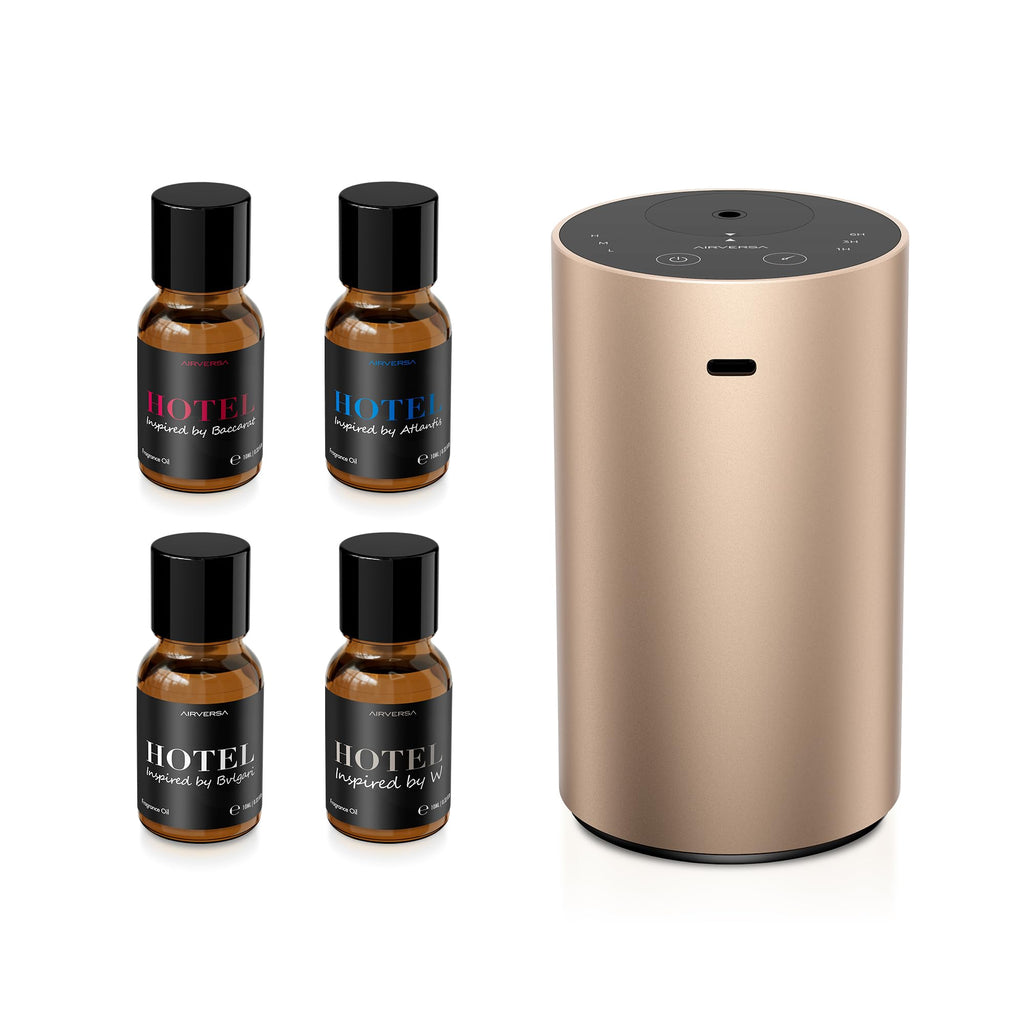 Airversa ADX Waterless Essential Oil Diffuser Starter Kit, Black