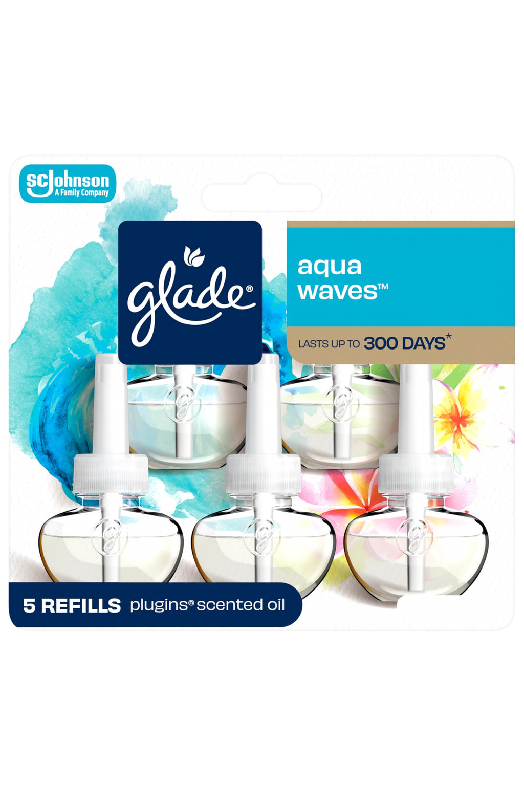 Glade PlugIns Air Freshener Refills, Lavender & Aloe, 5 Count