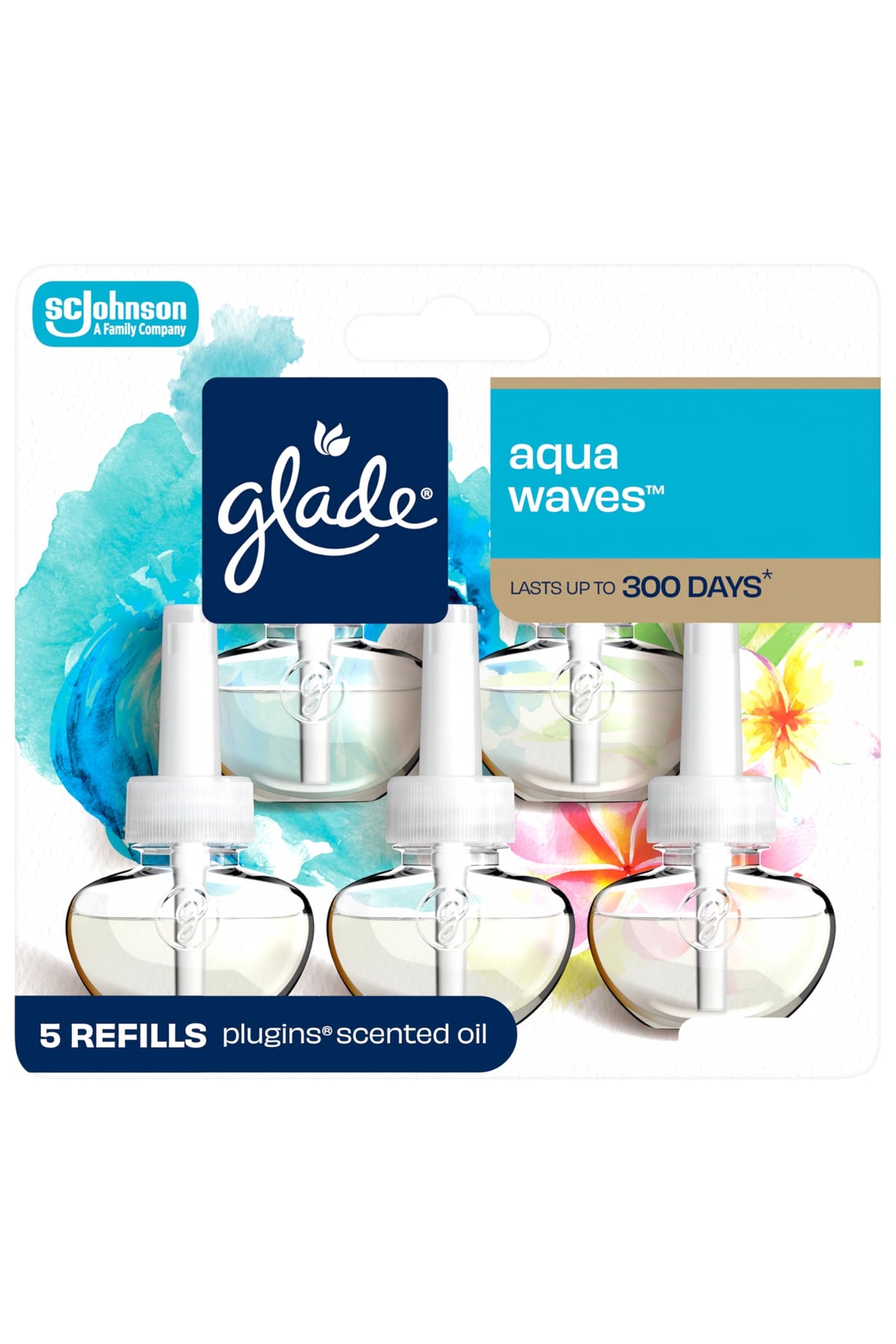 Glade PlugIns Air Freshener Refills, Lavender & Aloe, 5 Count