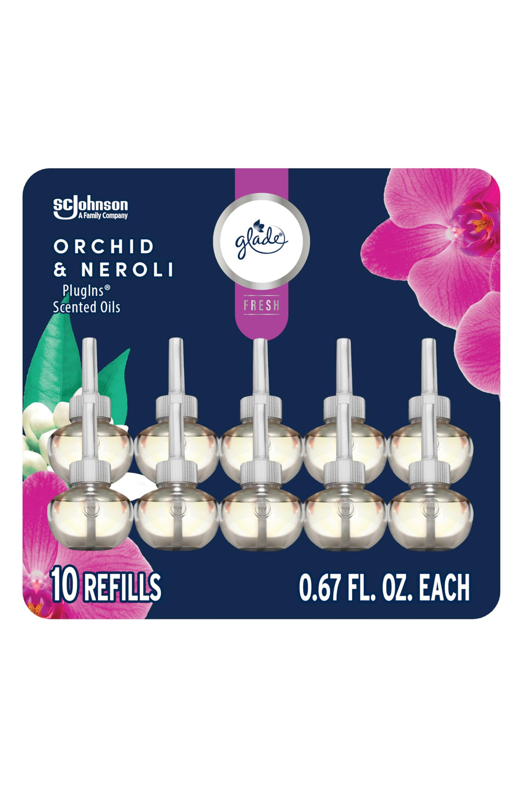 Glade PlugIns Air Freshener Refills, Cashmere Woods, 10 Count