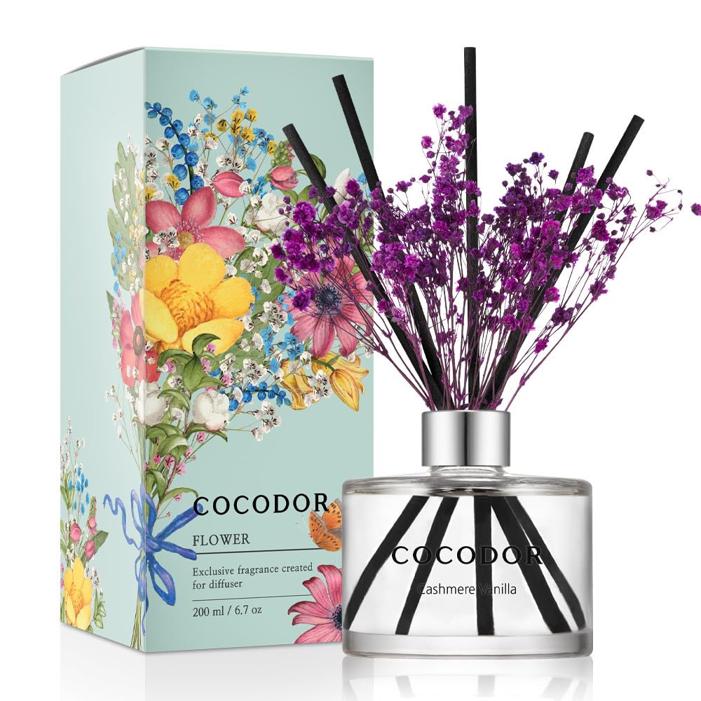 COCODOR Lavender Reed Diffuser/Garden Lavender / 6.7oz(200ml) / 1 Pack/Home Decor & Office Decor, Fragrance and Gifts