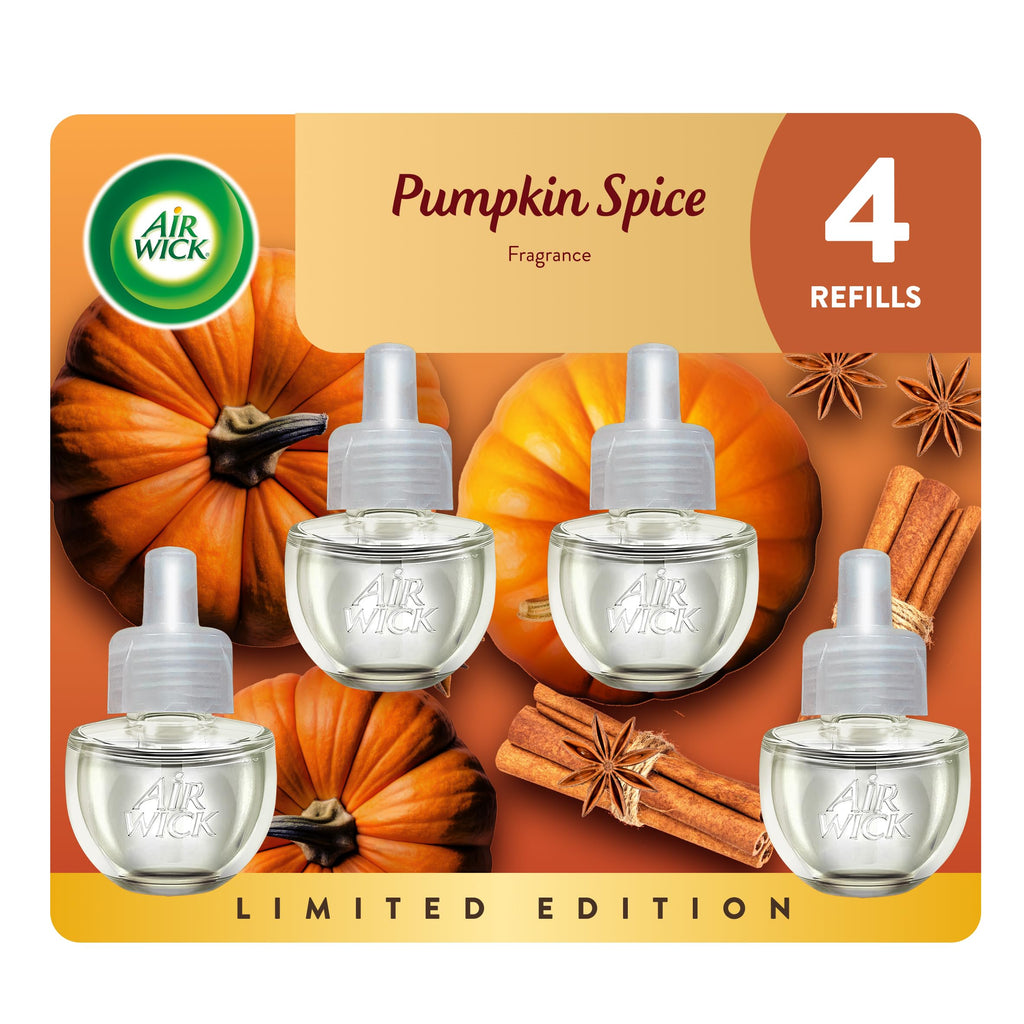 Air Wick Plug In Refills, Pumpkin Spice Air Freshener, 4ct