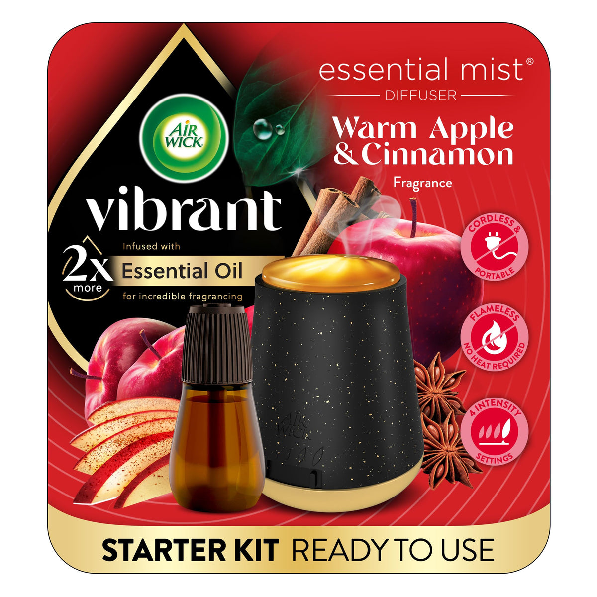 Air Wick Essential Mist Air Freshener Diffuser & Refill White Sage Mahogany