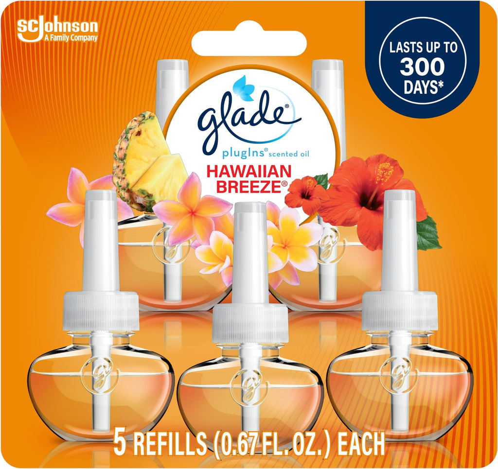 Glade PlugIns Air Freshener Refills, Lavender & Aloe, 5 Count