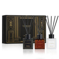 COCORRÍNA Hotel Collection Reed Diffuser Set, 3.04 fl oz Trio, Mahogany Teakwood, White Flower & White Tea, Home Fragrance for Bathroom, Bedroom, Entryway & Office